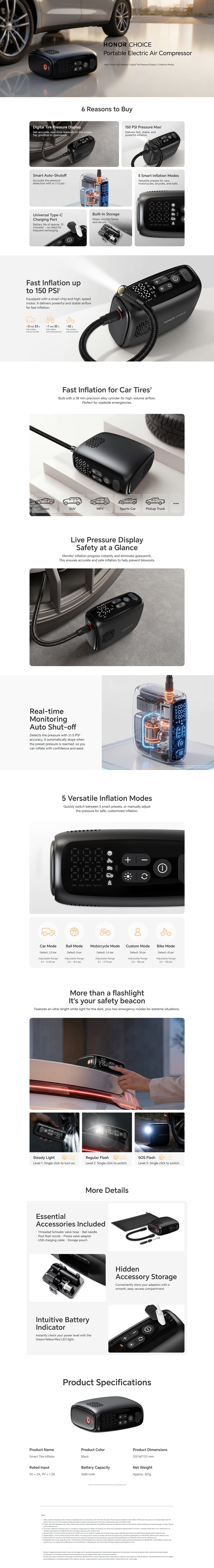 HONOR CHOICE Portable Electric Air Compressor